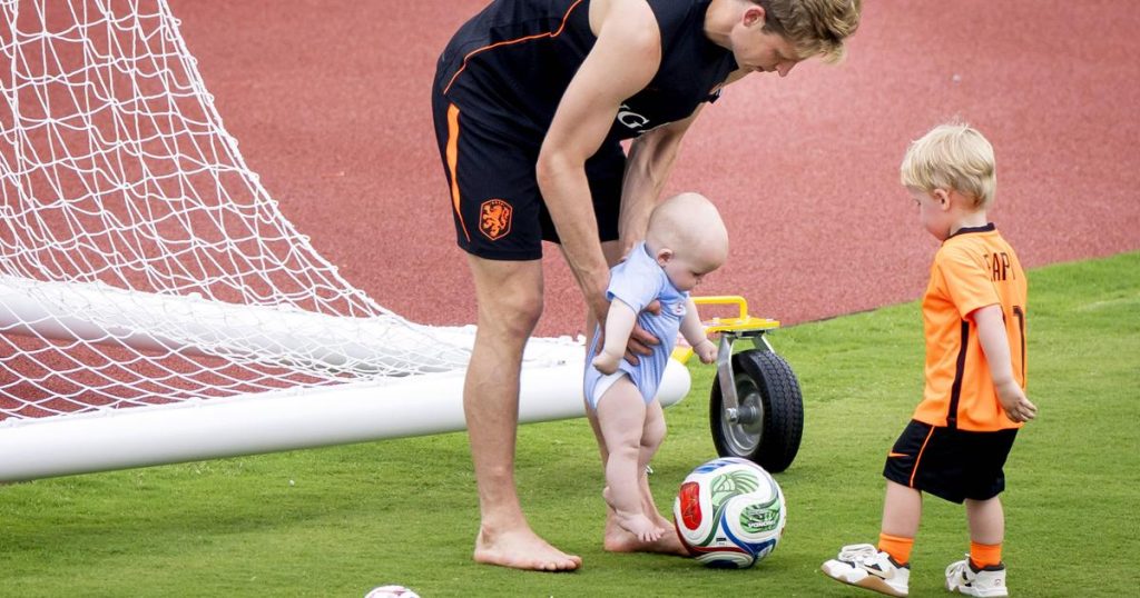 Methodist University Frenkie de Jong - Photos: Netherlands players with special company at training
