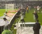 Coritiba Defender Jacy Maranhão Falls Down Hole Celebrating Disallowed Goal